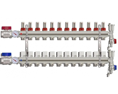 Коллекторная группа Tim (KA012) 1" ВР, 12 отводов 3/4"
