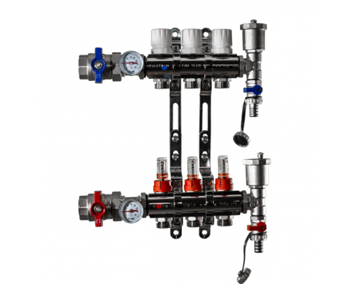 Коллекторная группа Tim (KA003) 1" ВР, 3 отводов 3/4"
