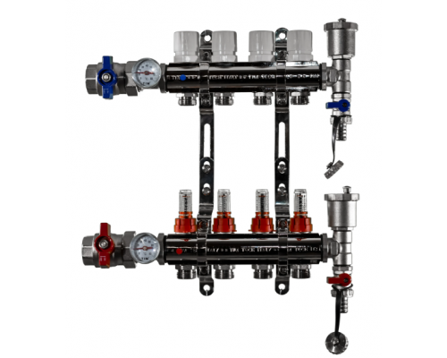 Коллекторная группа Tim (KA004) 1" ВР, 4 отвода 3/4"